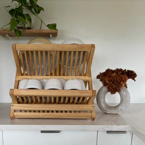 Dish rack on white
